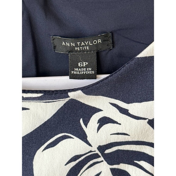 Ann Taylor Dress Womens 6 Petite Floral - Picture 7 of 13